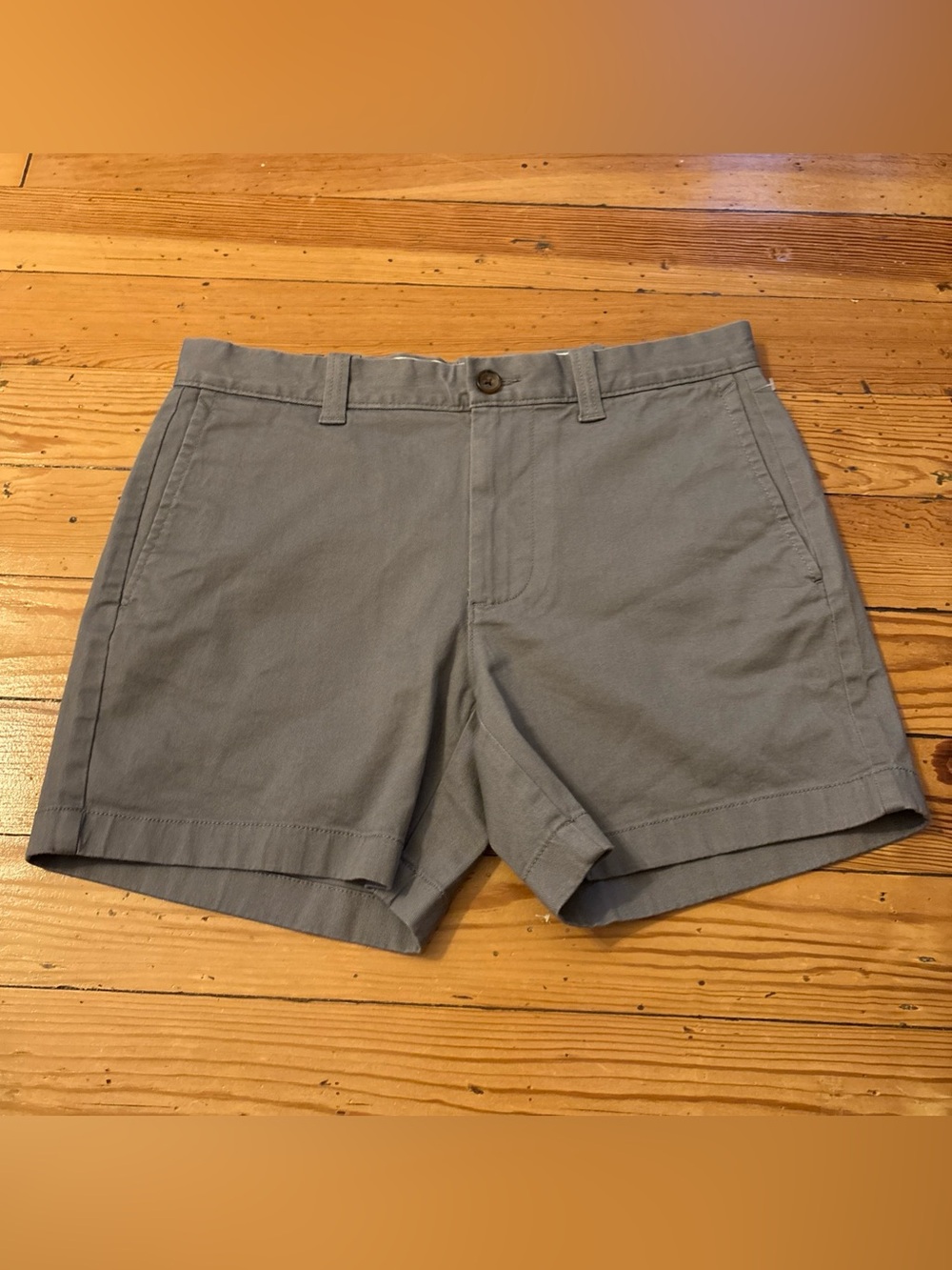 J Crew 5" Flex Chino Shorts Mens 30 Galvanized Grey L0924 Classic Stretch New